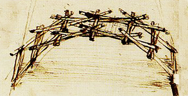 daVinci-Brücke Zeichnung, Leonardo, Achilles Iatropoulos